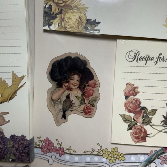 VTG Victorian Kitchen Set Shopping List, Labels, Notepad, Magnets, Recipe Cards - Picture 7 of 16